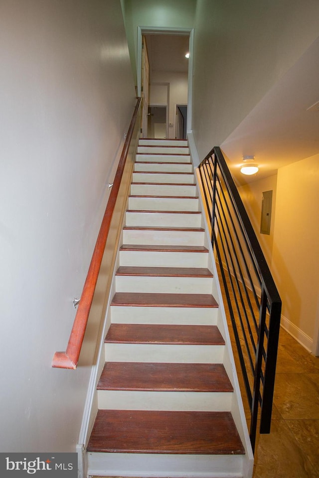 stairs with electric panel