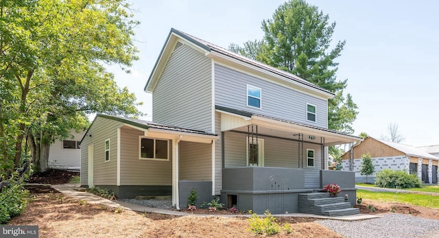 view of front of house featuring covered porch