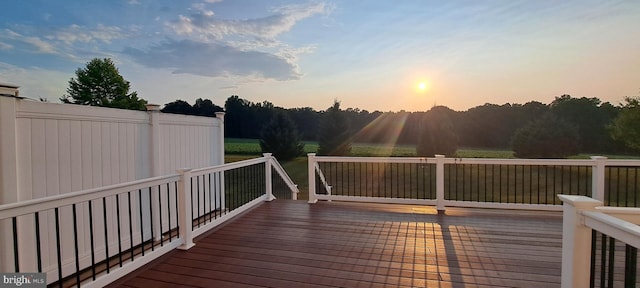 view of deck at dusk