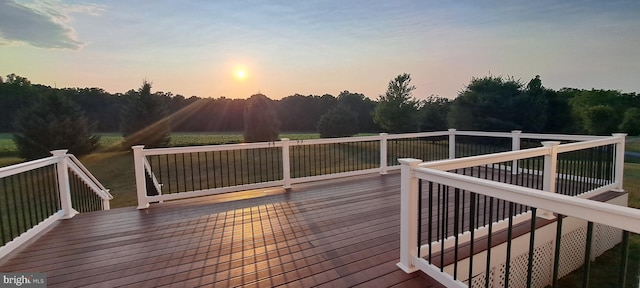 view of deck at dusk