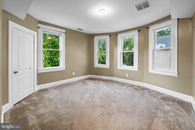 carpeted empty room with plenty of natural light