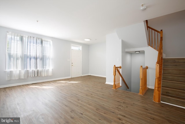 interior space featuring wood-type flooring