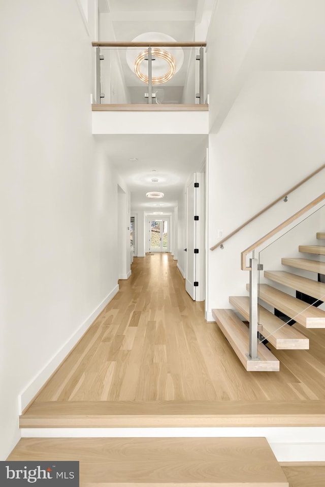 entrance foyer with wood-type flooring