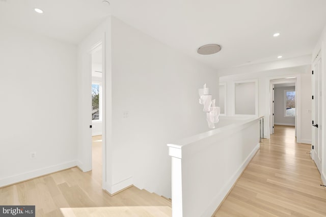 hallway featuring light hardwood / wood-style flooring