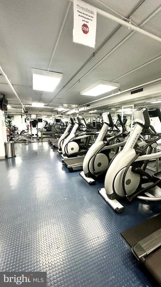 view of exercise room