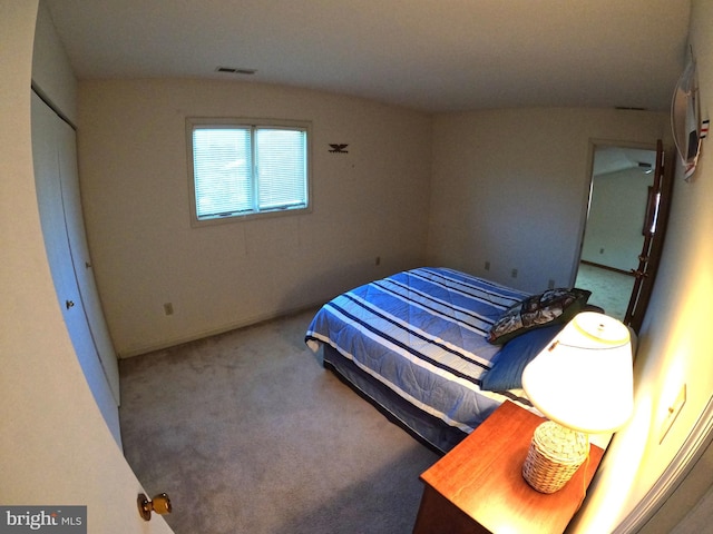 view of carpeted bedroom