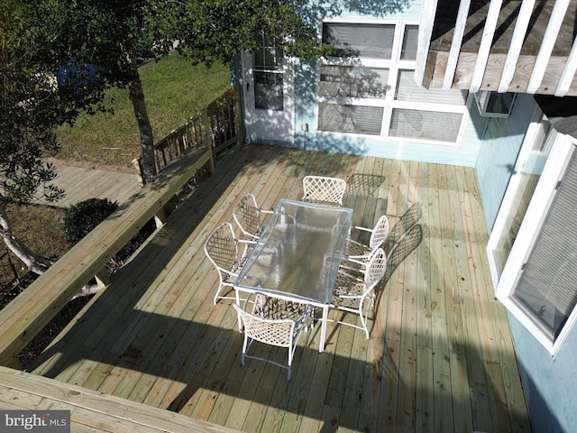 view of wooden deck