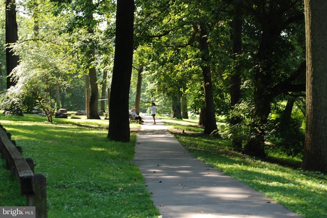 view of community featuring a yard