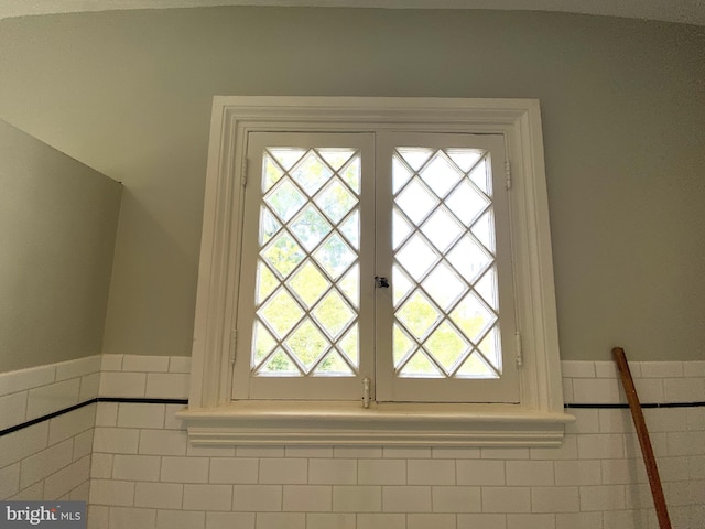 interior details featuring french doors