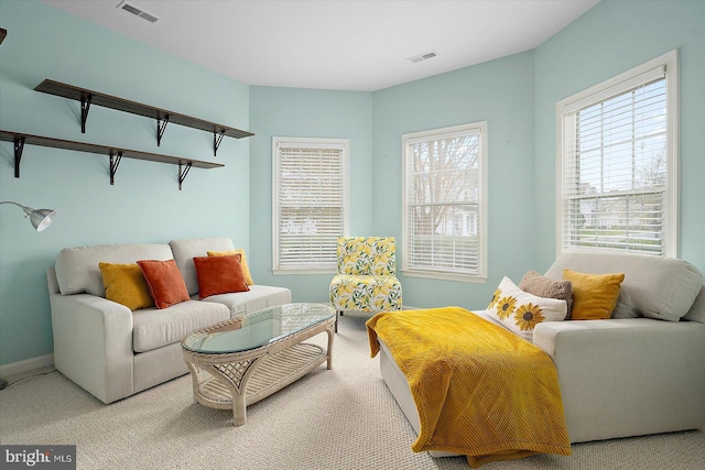 view of carpeted living room