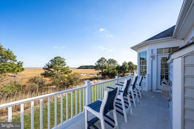 exterior space with a rural view