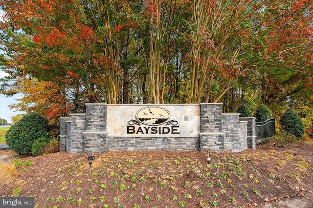 view of community sign