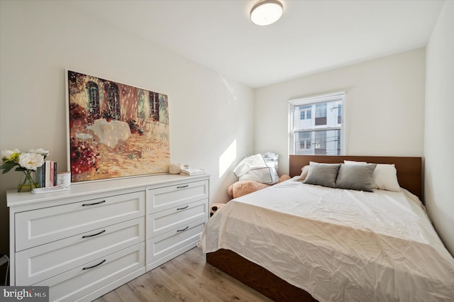 bedroom featuring light hardwood / wood-style flooring