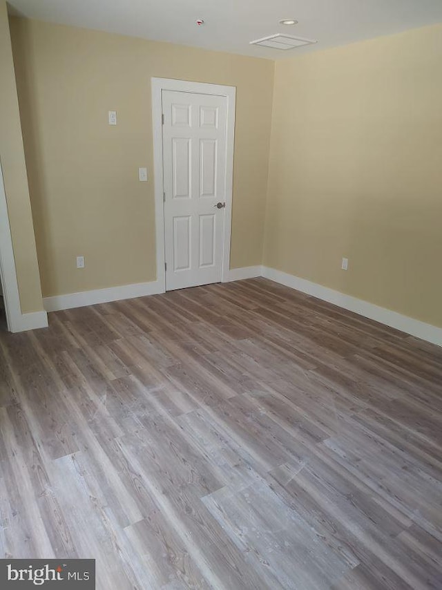 empty room featuring light hardwood / wood-style flooring