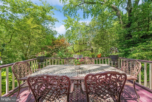 view of wooden terrace