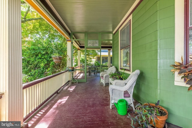 balcony with covered porch