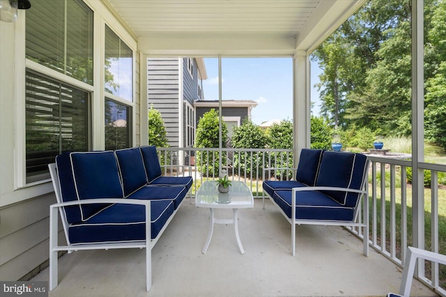 view of sunroom / solarium