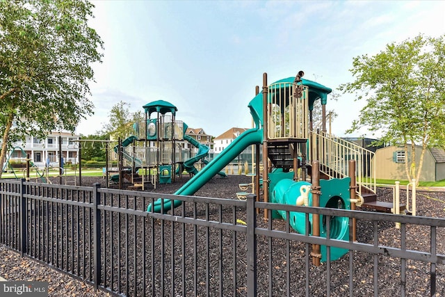 view of jungle gym