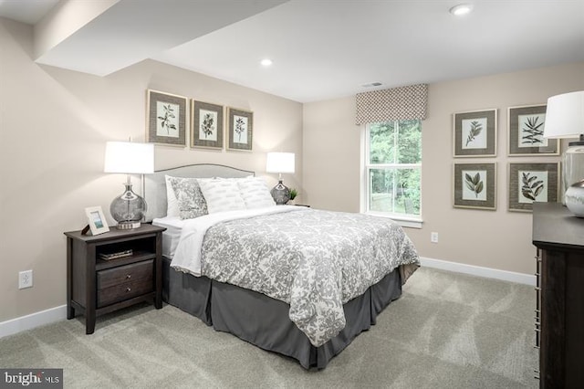 view of carpeted bedroom