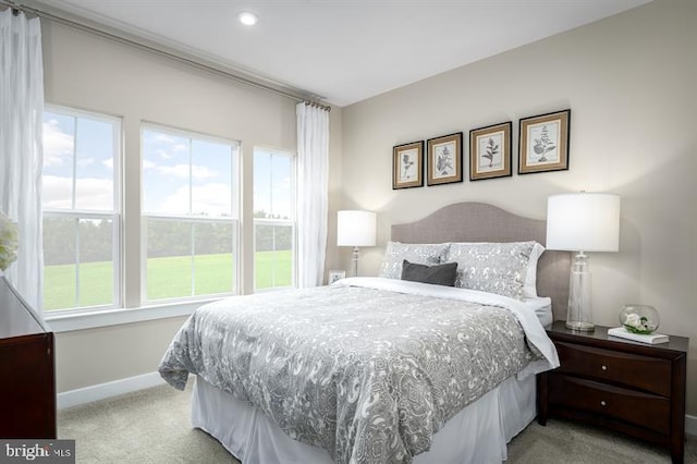 view of carpeted bedroom