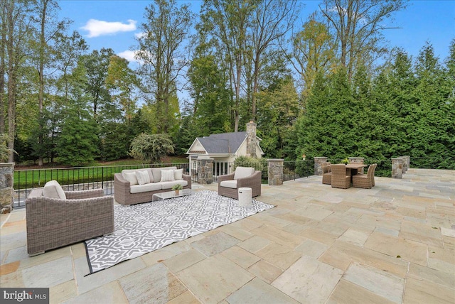 view of patio / terrace featuring outdoor lounge area