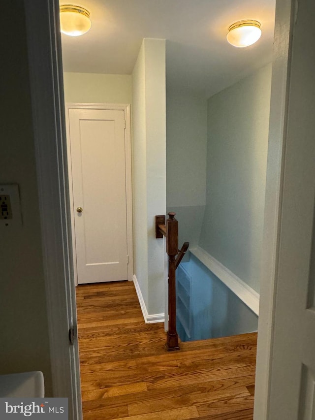 hallway featuring hardwood / wood-style floors