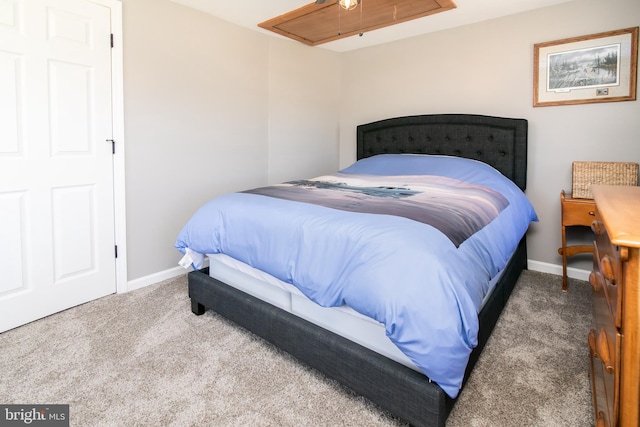 view of carpeted bedroom