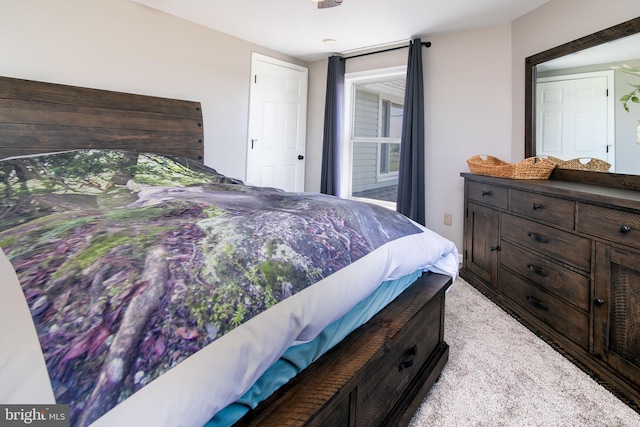 view of carpeted bedroom