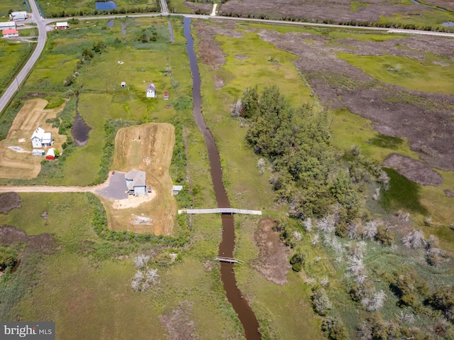 aerial view with a rural view