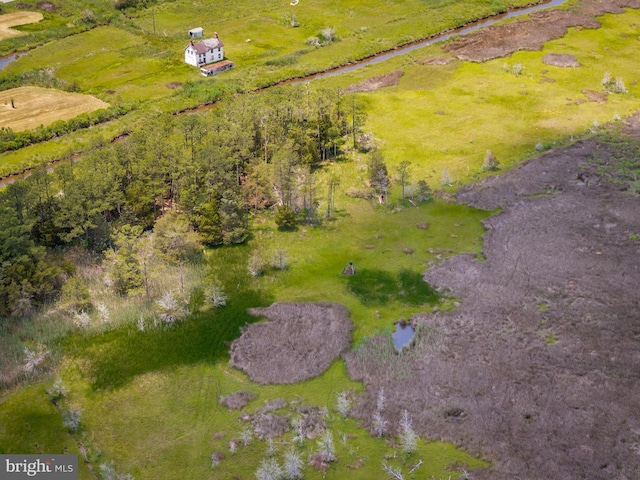 bird's eye view featuring a rural view