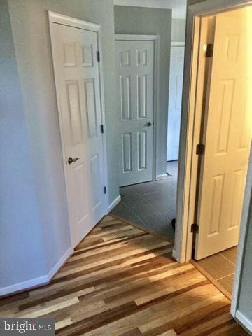 hall featuring hardwood / wood-style flooring