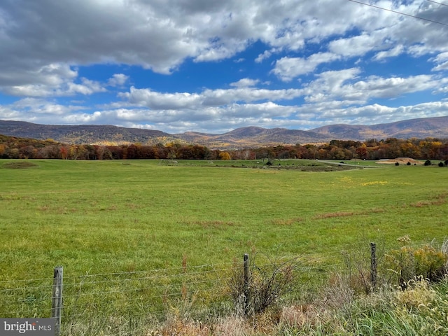 mountain view with a rural view