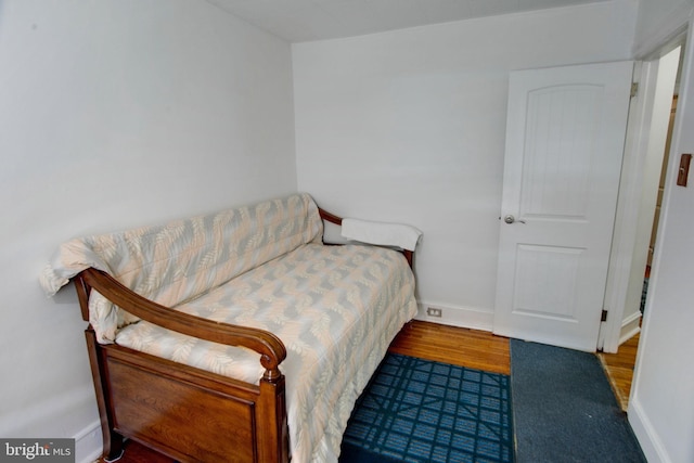 bedroom featuring wood-type flooring