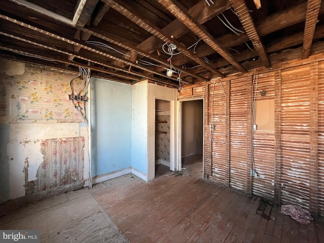 misc room with hardwood / wood-style floors