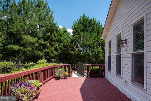 view of wooden deck