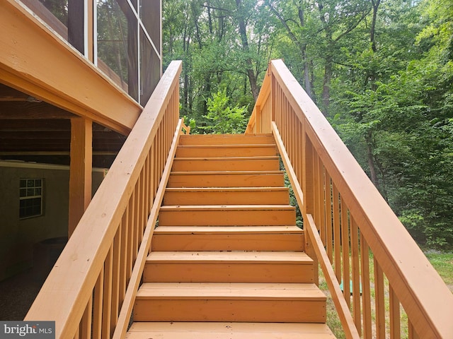 view of staircase