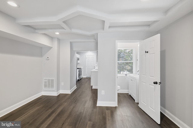 interior space featuring dark hardwood / wood-style flooring