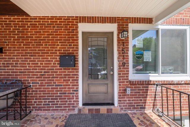 view of doorway to property