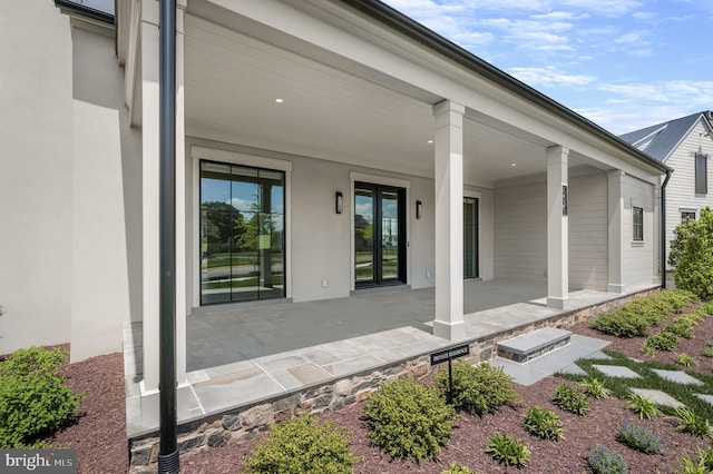 exterior space featuring a porch