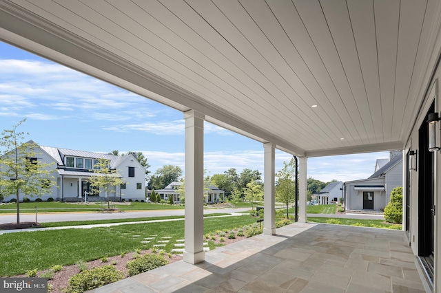 view of patio with covered porch