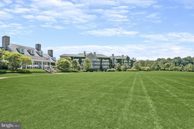 surrounding community with a lawn