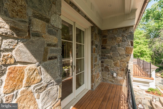 view of wooden terrace