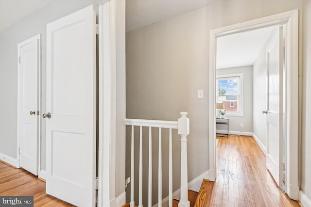 hallway featuring light hardwood / wood-style floors