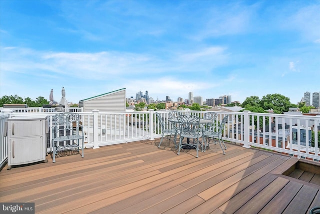 view of wooden terrace