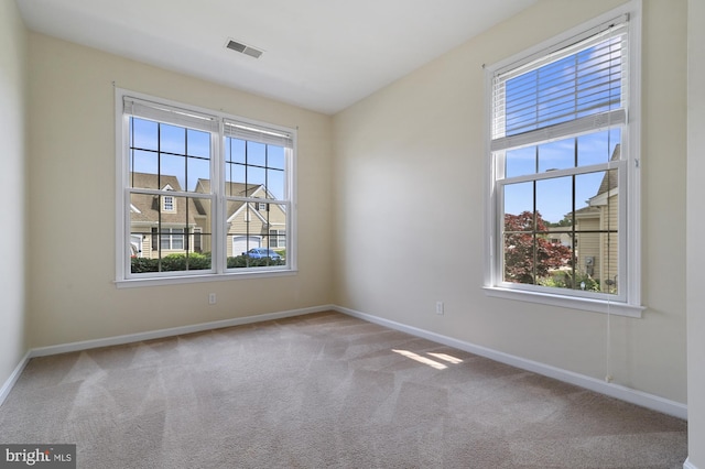 view of carpeted empty room