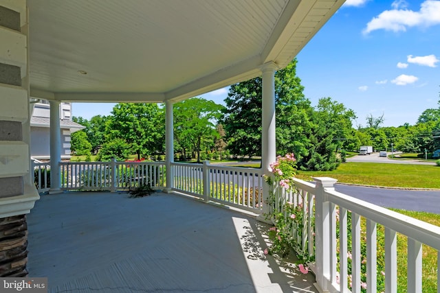 view of patio / terrace featuring covered porch