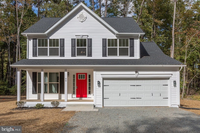 view of front of home with covered porch