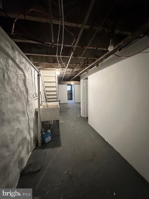 view of basement