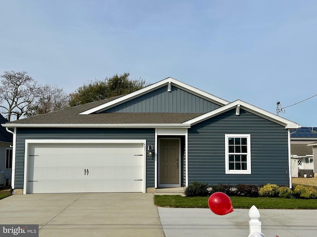 view of front facade with a garage