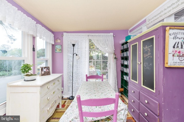 bedroom with light hardwood / wood-style flooring and multiple windows